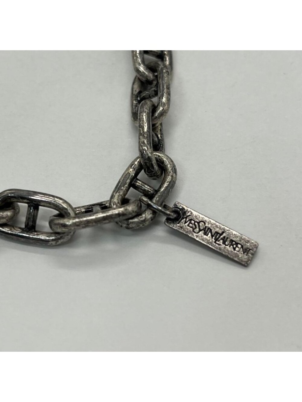 Saint Laurent Yves Key Motif Anchor Chain Necklace Metal - Picture 10 of 15